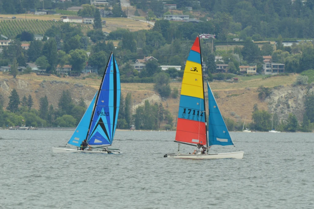 Catamarans going up and down
