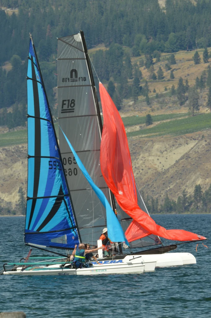 Getting the sails under control.