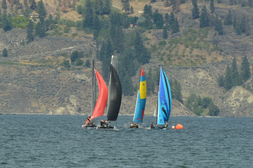 Catamaran downwind leg